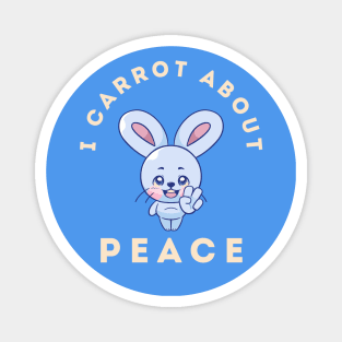 Peace sign bunny Magnet